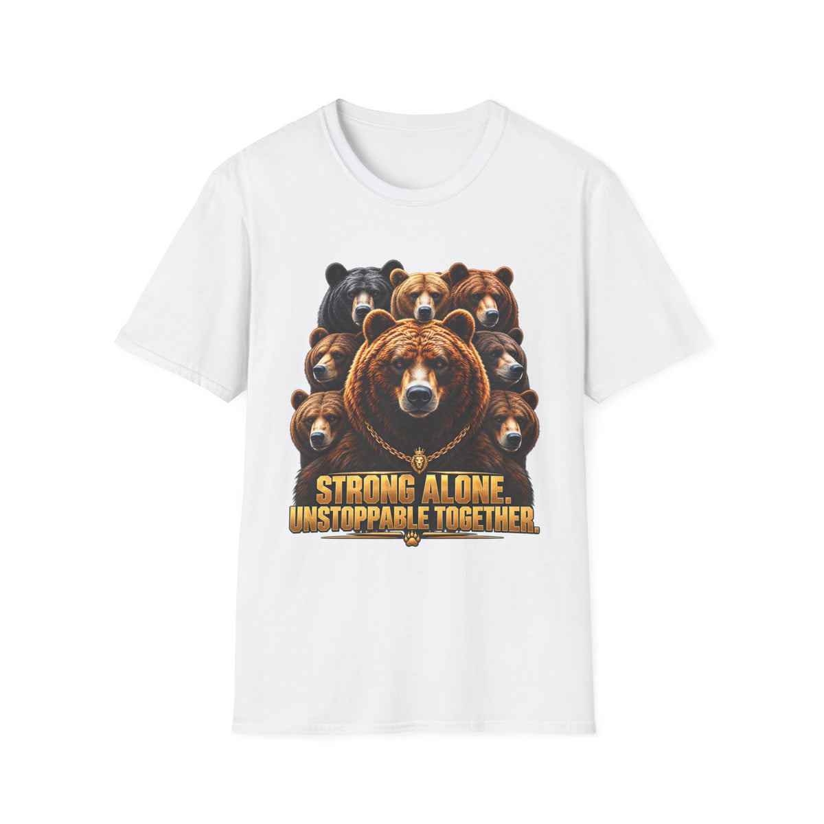 Bear Pack T-Shirt — "Strong Alone, Unstoppable Together" Teamwork Graphic Tee