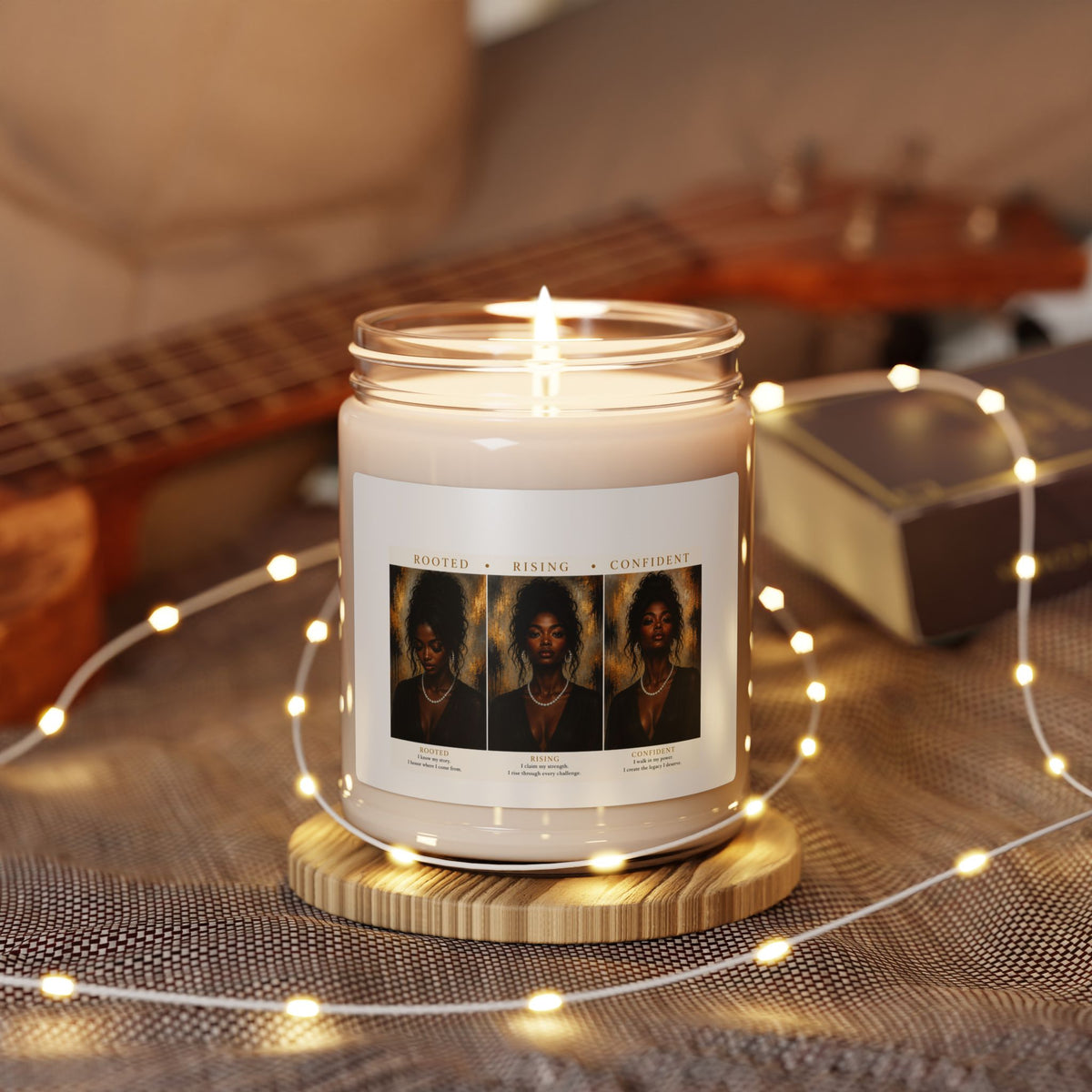Soy Candle — Rooted, Rising & Confident 9oz Scented Jar
