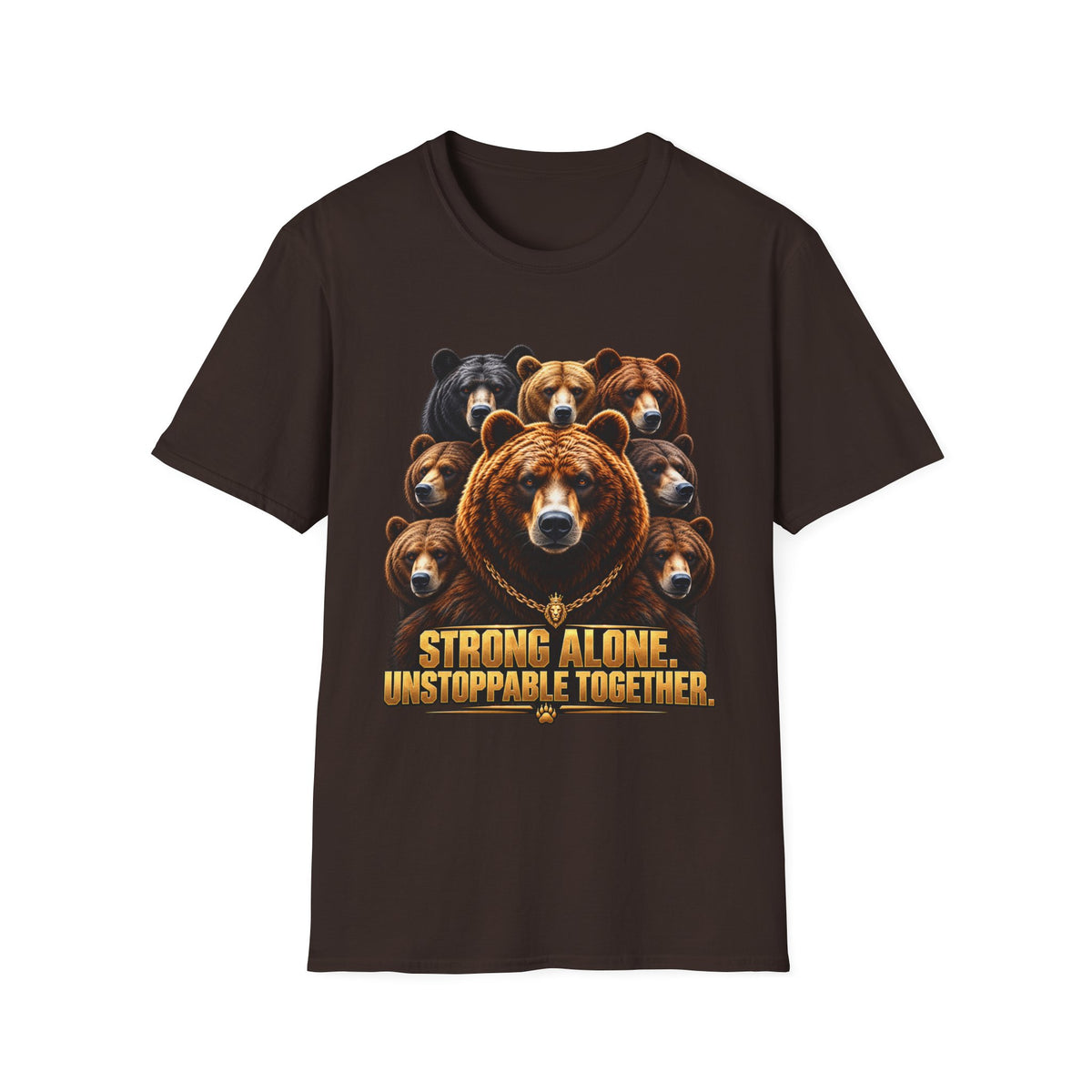Bear Pack T-Shirt — "Strong Alone, Unstoppable Together" Teamwork Graphic Tee