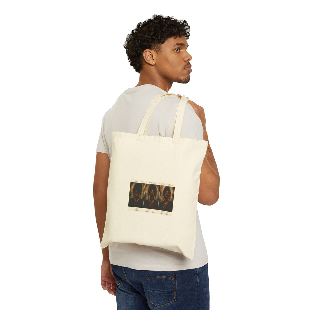 Canvas Tote Bag — Vintage Portrait Triptych Eco Shopper