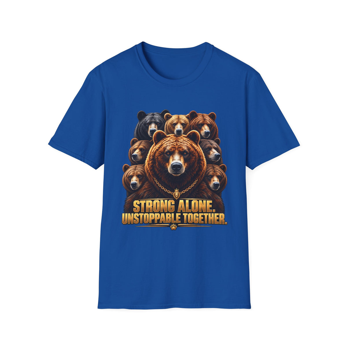 Bear Pack T-Shirt — "Strong Alone, Unstoppable Together" Teamwork Graphic Tee