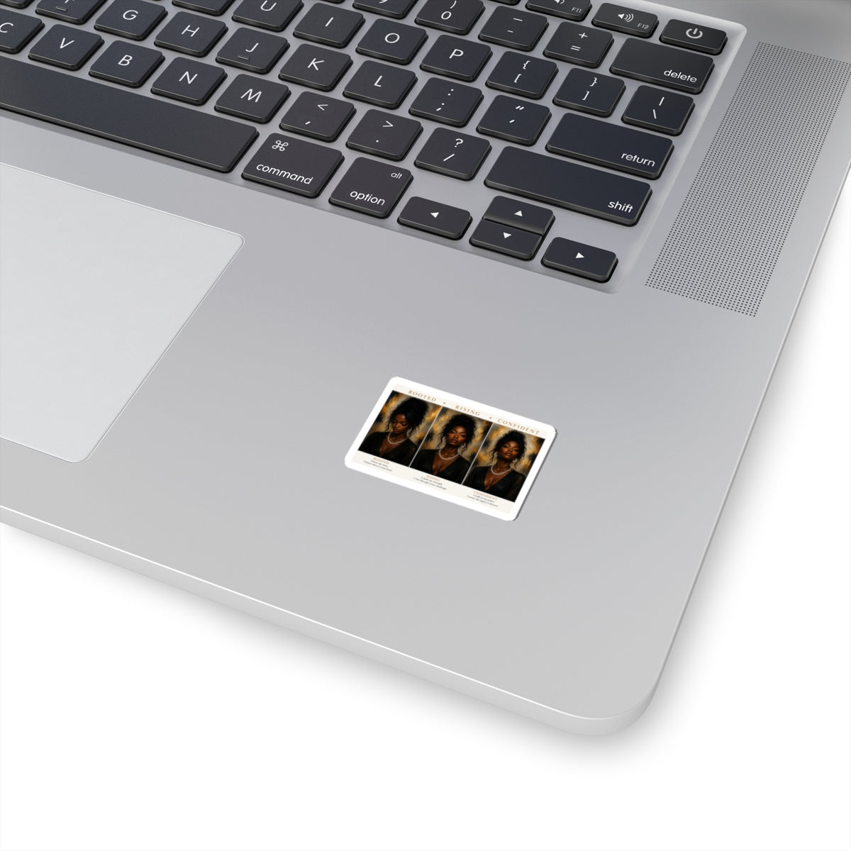 Kiss-Cut Stickers — Black Woman Portrait Trio: Rooted, Rising, Confident Inspirational Sticker Sheet