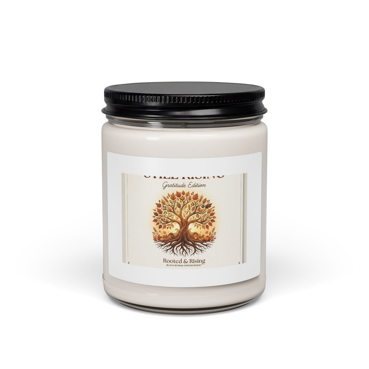 Still Rising Gratitude Edition Scented Soy Candle — 9oz Thanksgiving Candle (Apple Harvest, Cinnamon Vanilla, White Sage and Lavender)
