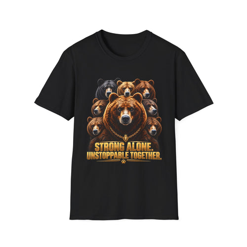 Bear Pack T-Shirt — "Strong Alone, Unstoppable Together" Teamwork Graphic Tee