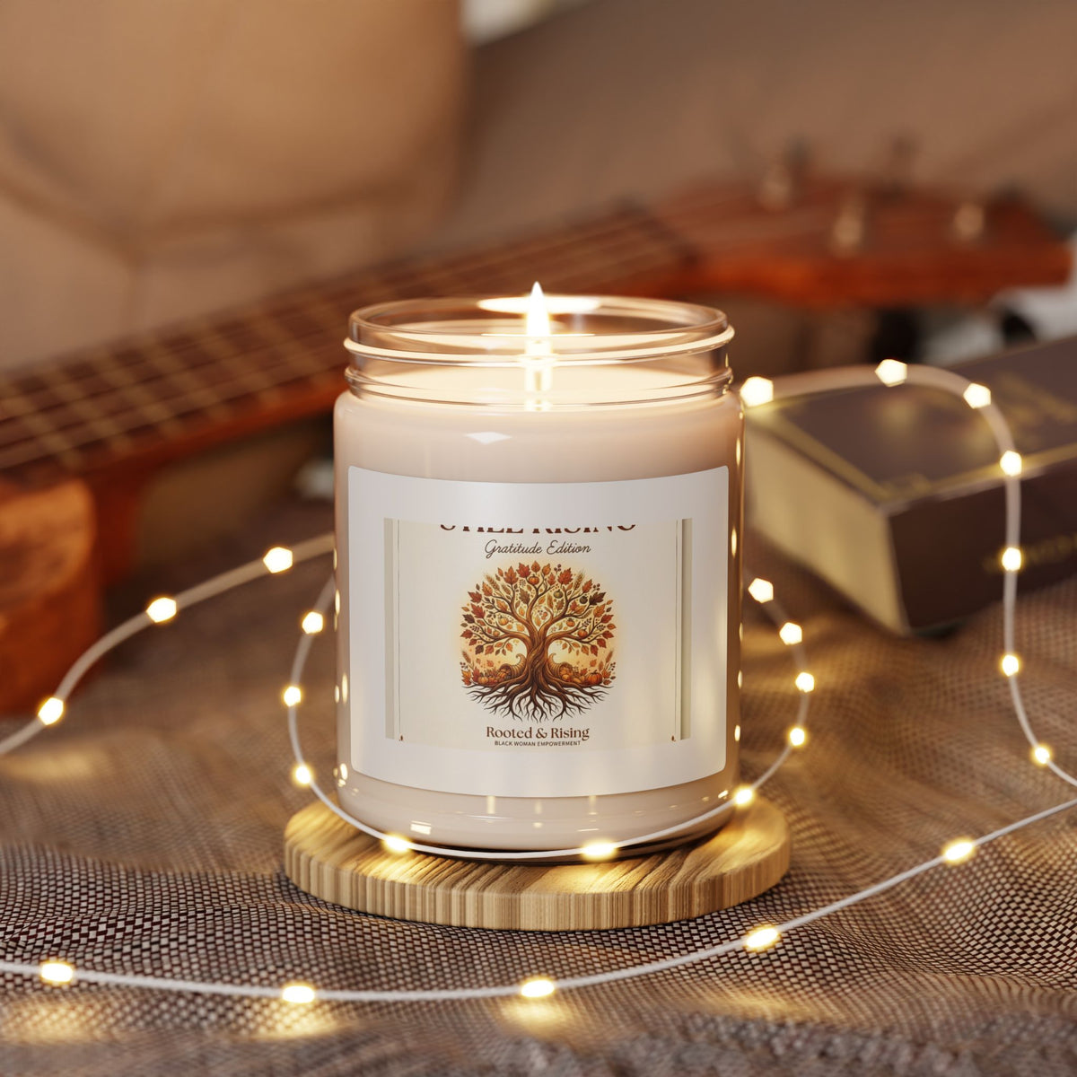 Still Rising Gratitude Edition Scented Soy Candle — 9oz Thanksgiving Candle (Apple Harvest, Cinnamon Vanilla, White Sage and Lavender)
