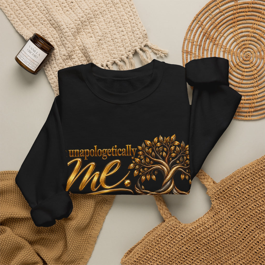 Me Tree Crewneck Sweatshirt — "I'm Unapologetically Me. No Excuses Needed"