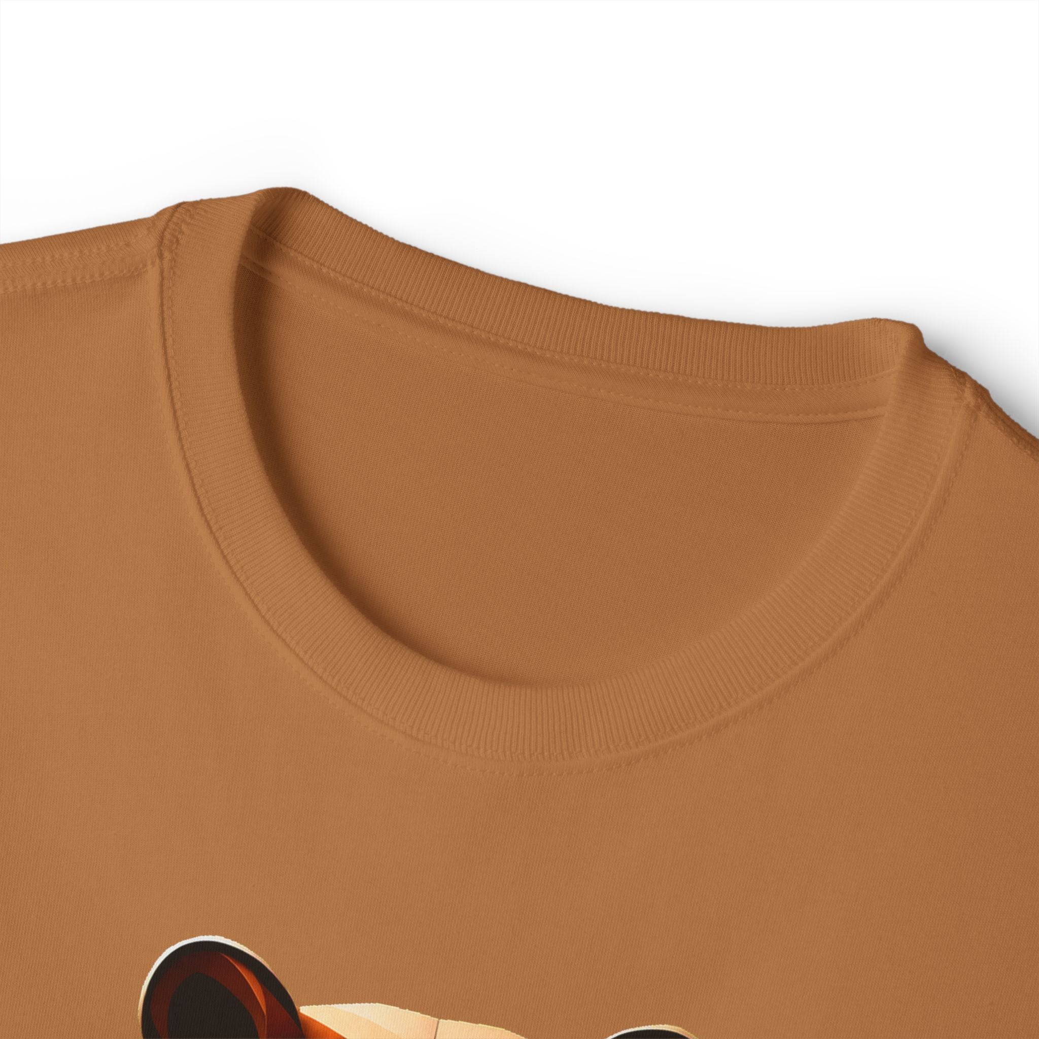 Geometric Bear Graphic Tee — Modern Animal Art Oversized T‑Shirt