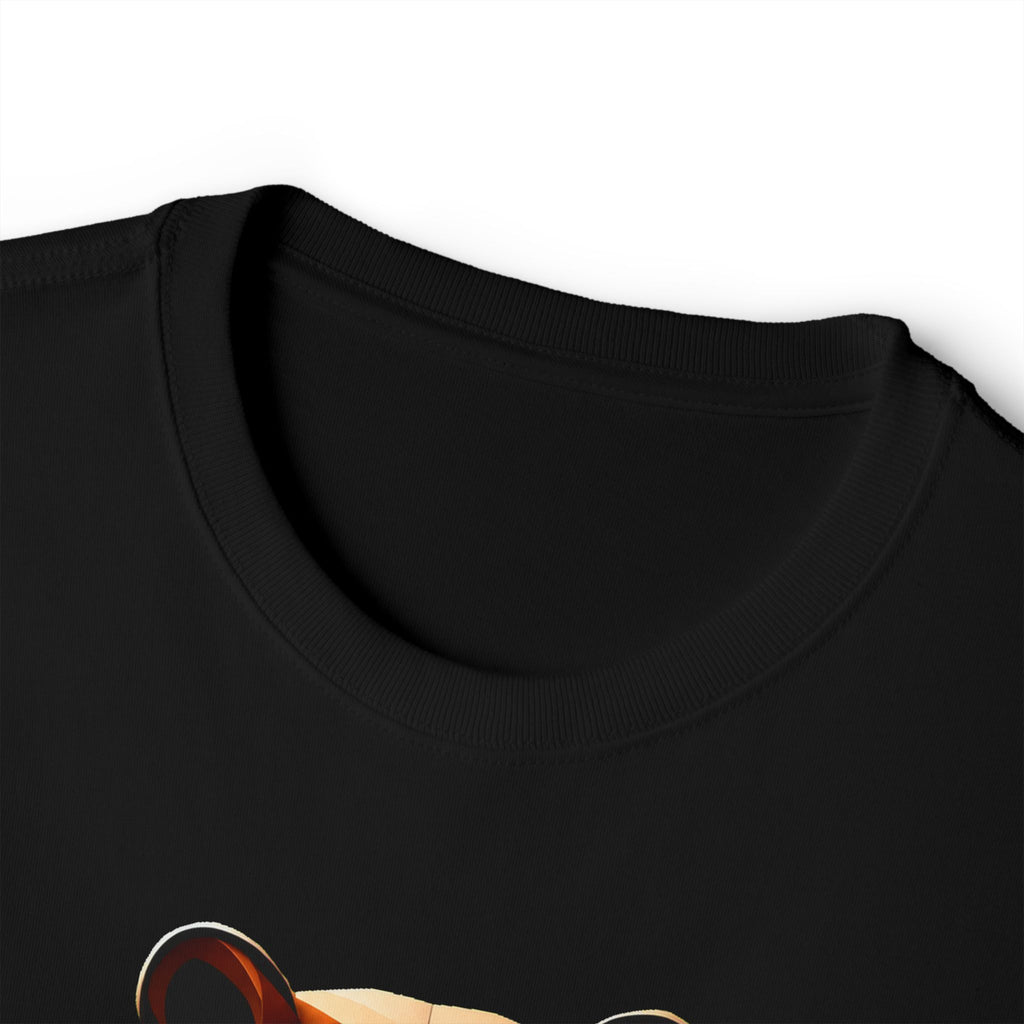 Geometric Bear Graphic Tee — Modern Animal Art Oversized T‑Shirt