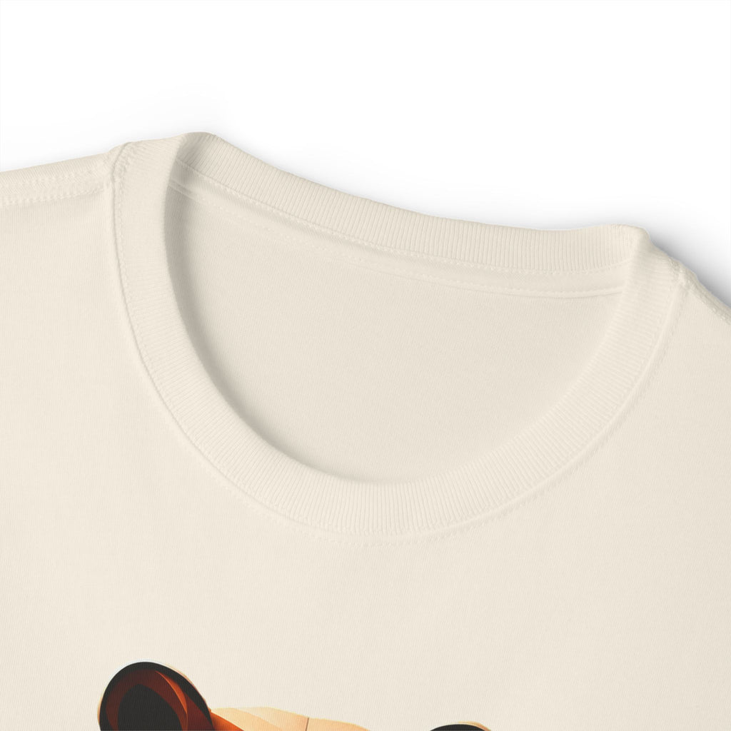 Geometric Bear Graphic Tee — Modern Animal Art Oversized T‑Shirt