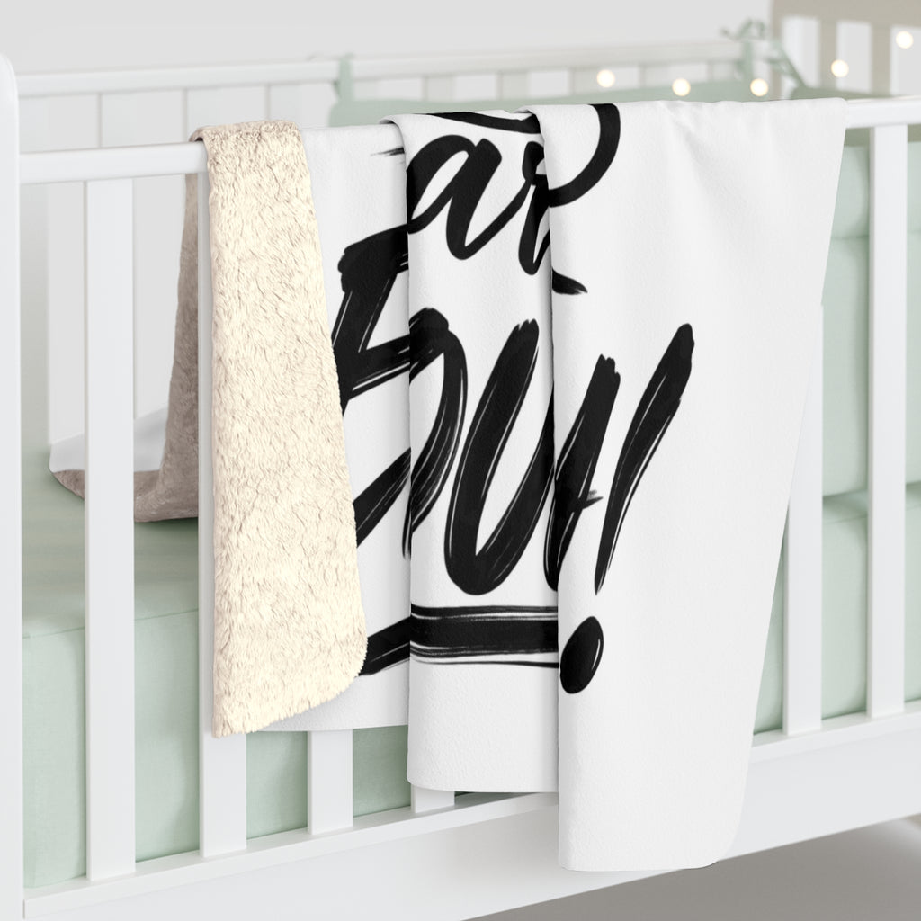 You Are Enough Lion Sherpa Fleece Blanket — Cozy Inspirational Throw Blanket 50x60