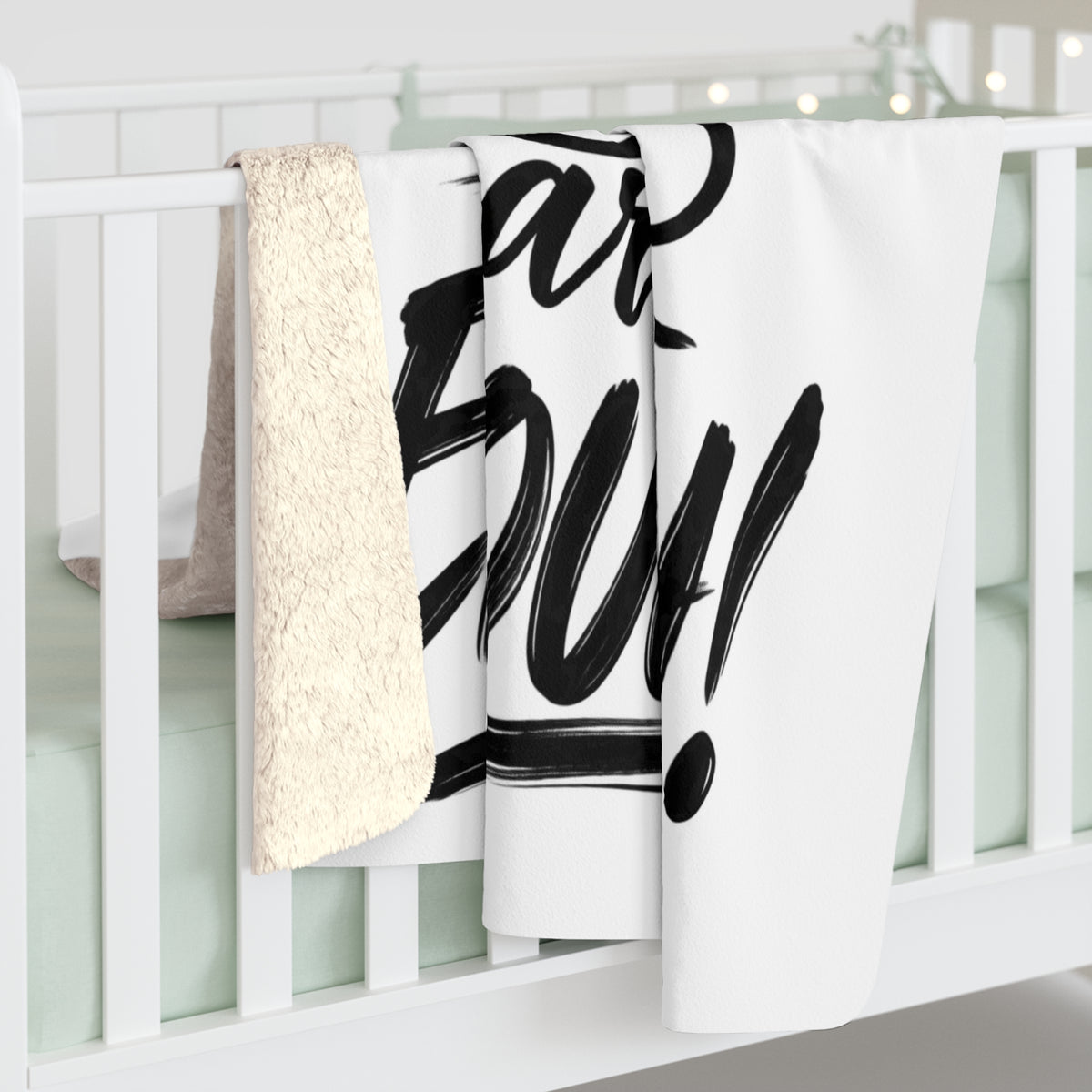 You Are Enough Lion Sherpa Fleece Blanket — Cozy Inspirational Throw Blanket 50x60