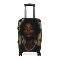 Suitcase — Portrait Art Carry-On Luggage with Elegant Black Woman Design